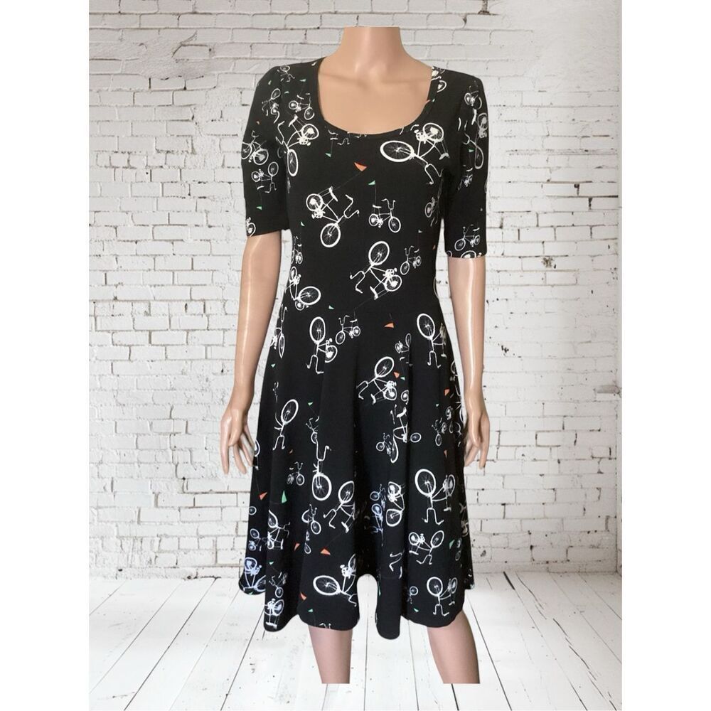 LulaRoe Bicycle Swing Dress M